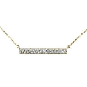 .29ct 14kt yellow gold diamond micropave bar penda